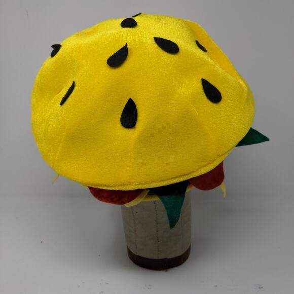 Cheeseburger Hat Hamburger Novelty Costume Yellow W/Tags Age 5 And UP - Picture 8 of 10